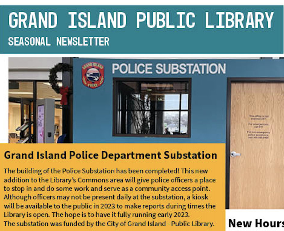 newsblock Grand island Library Newsletter