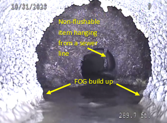 FOG Build-up Sewer Line 1