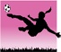 teenage girl playing soccer