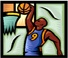 man playing basketball