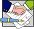 hand shake with contract